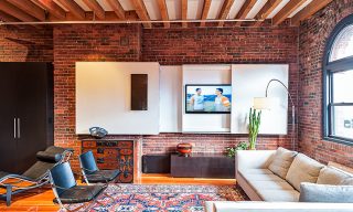custom cabinetry for leather district loft by Infusion Furniture
